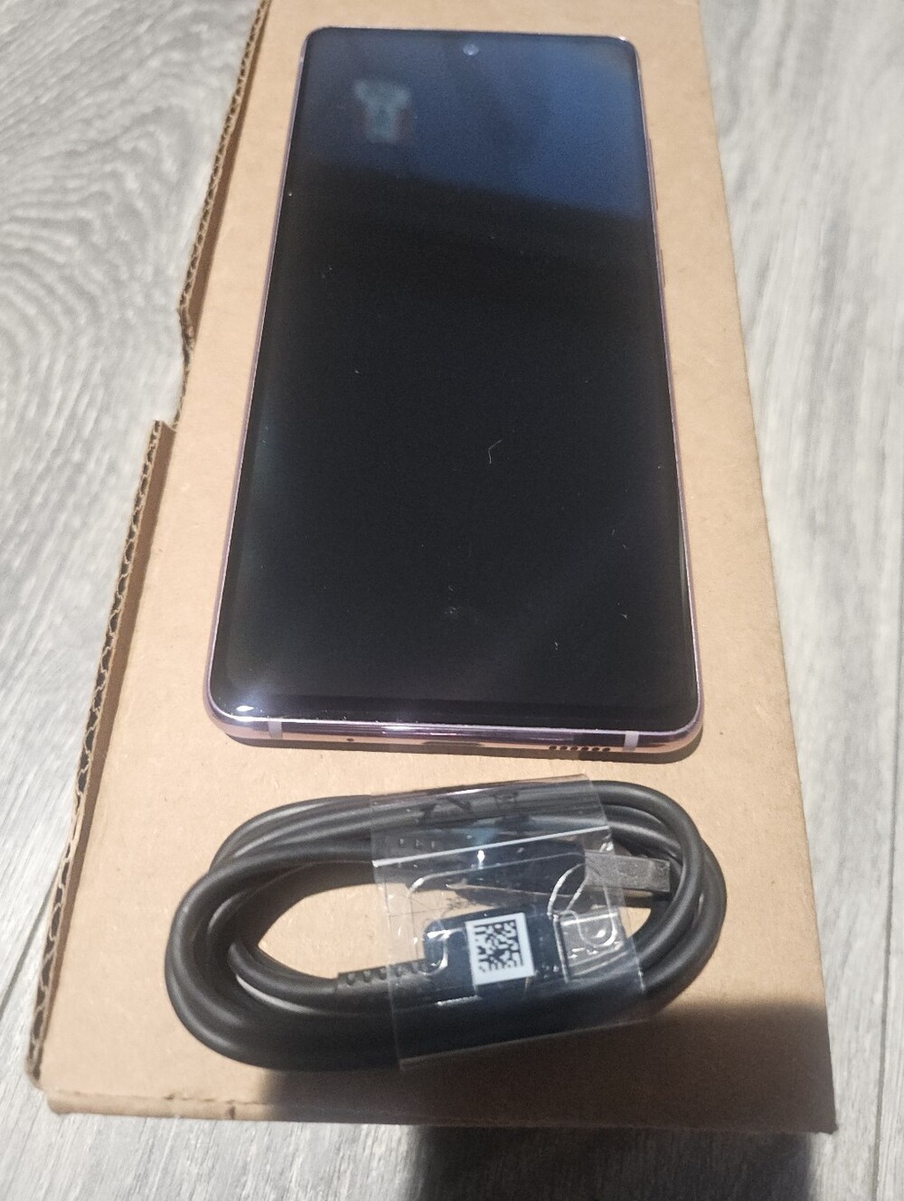Samsung Galaxy S20 FE 5G with Black USB-C Cable